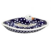 Plate for eggs - Polish pottery