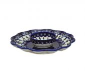 Plate for eggs - Polish pottery