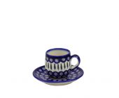 Small cup + saucer - Polish pottery