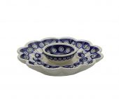 Plate for eggs - Polish pottery