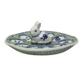 Plate for eggs - Polish pottery