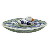 Plate for eggs - Polish pottery