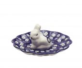 Plate for eggs - Polish pottery
