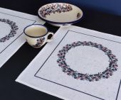 linen napkin - Polish pottery