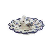 Plate for eggs - Polish pottery