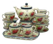 Coffee,Tea set large - Polish pottery