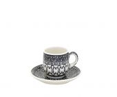 Small cup + saucer - Polish pottery