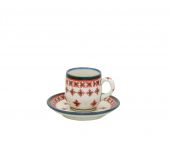 Small cup + saucer - Polish pottery