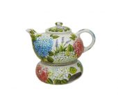 Teapot with heater - Polish pottery