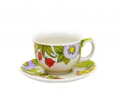 Cup + saucer - Polish pottery