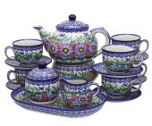 Coffee,Tea set large - Polish pottery