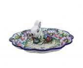 Plate for eggs - Polish pottery
