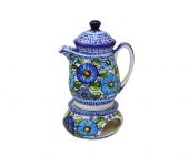 Teapot with heater - Polish pottery