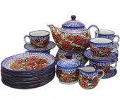 Dessert set large - Polish pottery