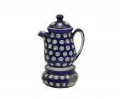 Teapot with heater - Polish pottery