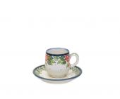 Small cup + saucer - Polish pottery