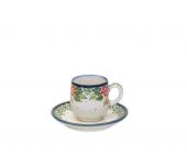 Small cup + saucer - Polish pottery