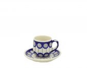 Small cup + saucer - Polish pottery